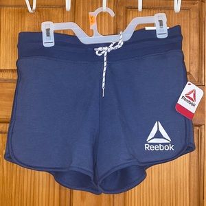 NEW Reebok Navy Blue Relaxed Shorts, Running Shorts, Lounge Shorts